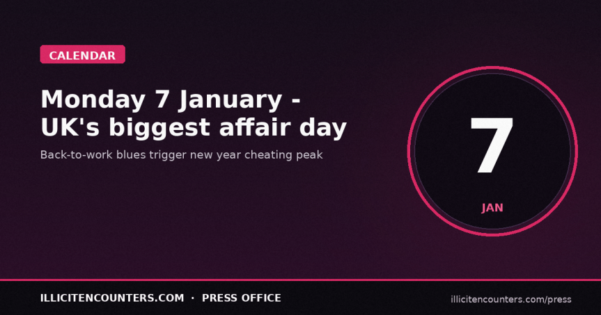 Monday 7th January is the biggest day of the year for&nbsp;affairs