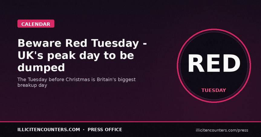 Beware of Red Tuesday – top day of the year to be dumped is&nbsp;today