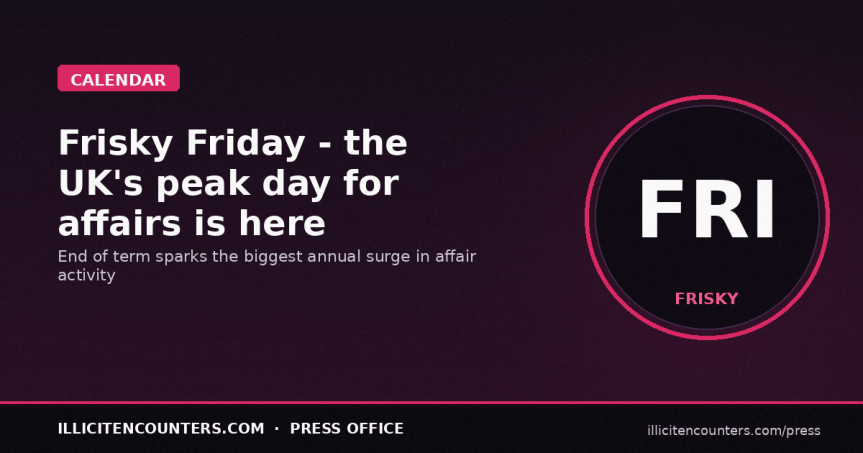 It’s Frisky Friday – Peak Day of the Year for&nbsp;Affairs!