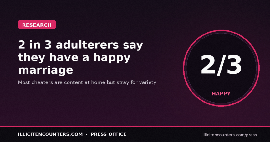 2 out of 3 adulterers have a happy marriage – but cheat&nbsp;anyway