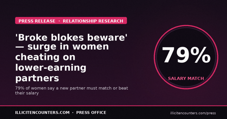 Surge in women cheating on partners in shocking trend – broke blokes&nbsp;beware