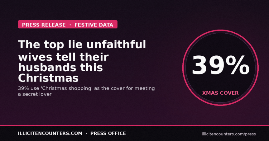 Revealed: The top lie unfaithful wives are telling their husbands this&nbsp;Christmas