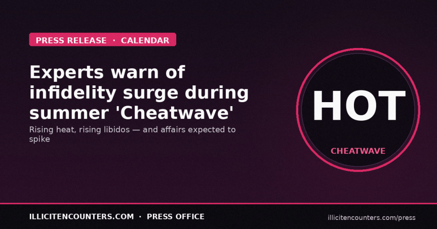 Experts warn of infidelity surge as temperatures set to rise during&nbsp;‘cheatwave’