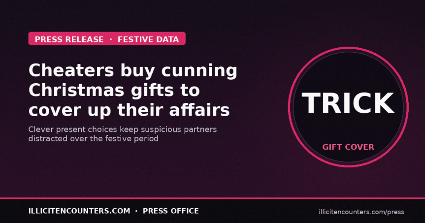Cheaters are buying cunning gifts for their partners this Christmas to cover up their&nbsp;affairs
