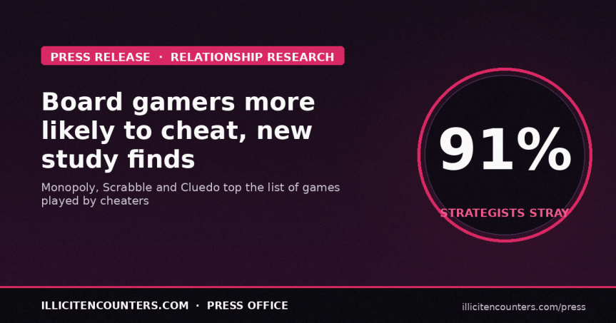 People who play board games are more like to have an affair, as study links strategy games to&nbsp;infidelity