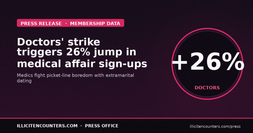 Resident doctors’ strike triggers surge in affairs as medics fight off&nbsp;boredom